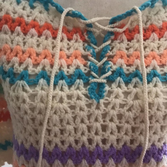 Vintage handmade crochet sweater size small - Picture 6 of 6